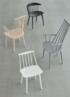 Billede af HAY J77 Spisebordsstol FDB SH: 44,5 cm - Black Lacquered Beech