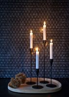 Billede af Piet Hein Saturn Lysestage H: 36 cm - Sort