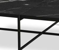 Billede af HANDVÄRK FURNITURE Coffee Table 90 L: 96 D: 96 H: 32 cm - Sort Stel / Sort Marmor