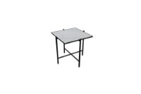 Billede af HANDVÄRK FURNITURE Side Table L: 50 D: 50 H: 47 cm - Sort Stel / Hvid Marmor