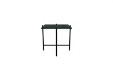 Billede af HANDVÄRK FURNITURE Side Table L: 50 D: 50 H: 47 cm - Sort Stel / Grøn Marmor