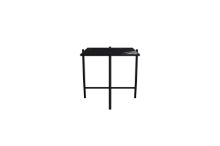 Billede af HANDVÄRK FURNITURE Side Table L: 50 D: 50 H: 47 cm - Sort Stel / Sort Marmor