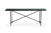 Billede af HANDVÄRK FURNITURE Konsolbord L: 184 D: 46 H: 74 cm - Sort Stel / Grøn Marmor