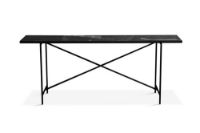 Billede af HANDVÄRK FURNITURE Konsolbord L: 185 D: 50 H: 75 cm - Sort Stel/Sort Marmor
