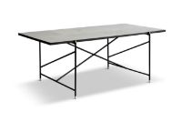 Billede af HANDVÄRK FURNITURE Spisebord 185 L: 185 D: 96 H: 74 cm - Sort Stel / Hvid Marmor