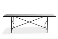 Billede af HANDVÄRK FURNITURE Spisebord 230 L: 230 D: 96 H: 74 cm - Sort Stel / Hvid Marmor