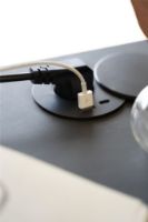 Billede af Bent Hansen Hemingway Skrivebord m. Opladerstation L: 120 cm - Sortlakeret Bøg/Black Linoleum