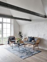 Billede af Nordal BALI Sofa i Rattan med Hynder L: 138 cm - Natur / Grå OUTLET