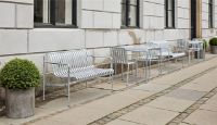 Billede af HAY Palissade Dining Bench L: 128 cm -  Hot Galvanised Steel