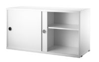 Billede af String Furniture Cabinet With Sliding Doors B: 78 cm - Hvid 