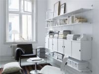 Billede af String Furniture Cabinet With Sliding Doors B: 78 cm - Hvid 