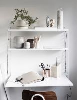 Billede af String Reol Vægmonteret Skrivebord - Består af 1 x SW7530-12-2, 1 x 7830-12-3, 1 x 7858-12-1 