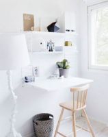 Billede af String Reol Vægmonteret Skrivebord - Består af 1 x SW7530-12-2, 1 x 7830-12-3, 1 x 7858-12-1 