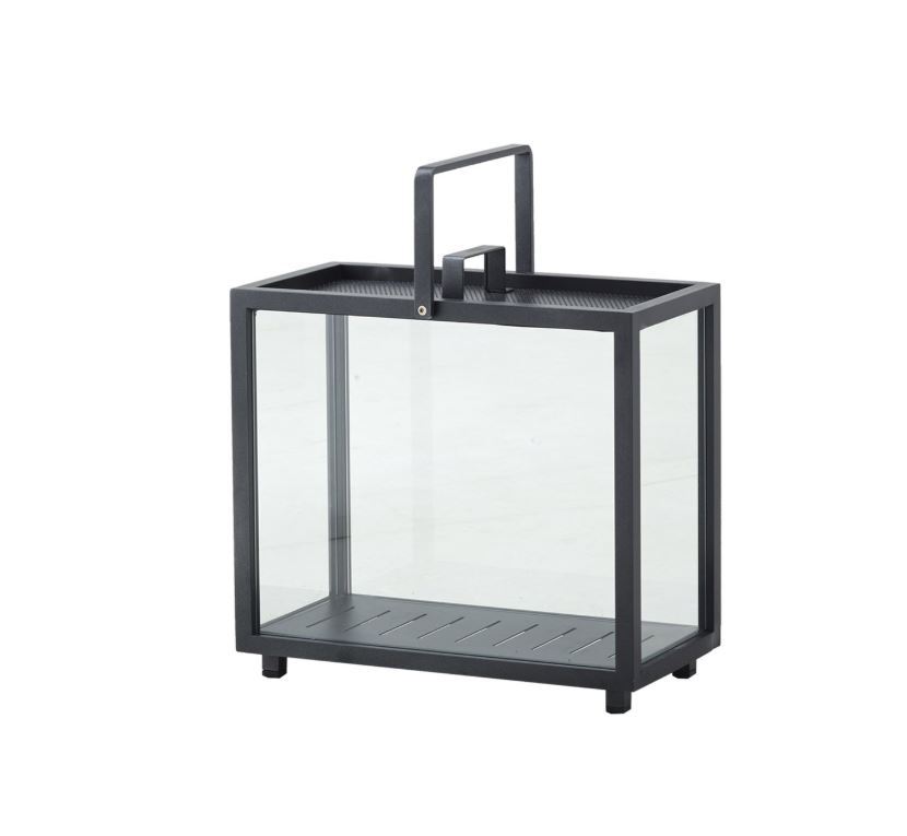 Billede af Cane-line Outdoor Lighthouse Lanterne Rektangulær H: 42 cm - Lava Grey