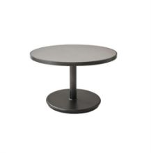 Billede af Cane-line Outdoor Go Sofabord Ø: 60 cm  - Lava Grey/Light Grey
