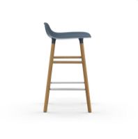 Billede af Normann Copenhagen Form Barstol SH: 65cm - Blå/Eg