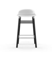 Billede af Normann Copenhagen Form Barstol SH: 65cm - Hvid/Sort Eg