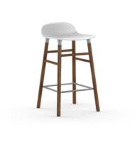 Billede af Normann Copenhagen Form Barstol SH: 65cm - Hvid/Valnød