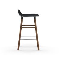 Billede af Normann Copenhagen Form Barstol SH: 65cm - Sort/Valnød