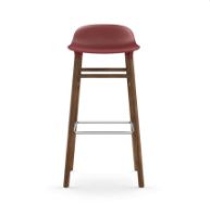 Billede af Normann Copenhagen Form Barstol SH: 75cm - Rød/Valnød