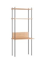 Billede af Moebe Shelving System Desk Tall 200x85 cm - Oak/Black