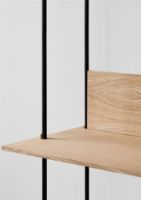 Billede af Moebe Shelving System Desk Tall 200x85 cm - Oak/Black