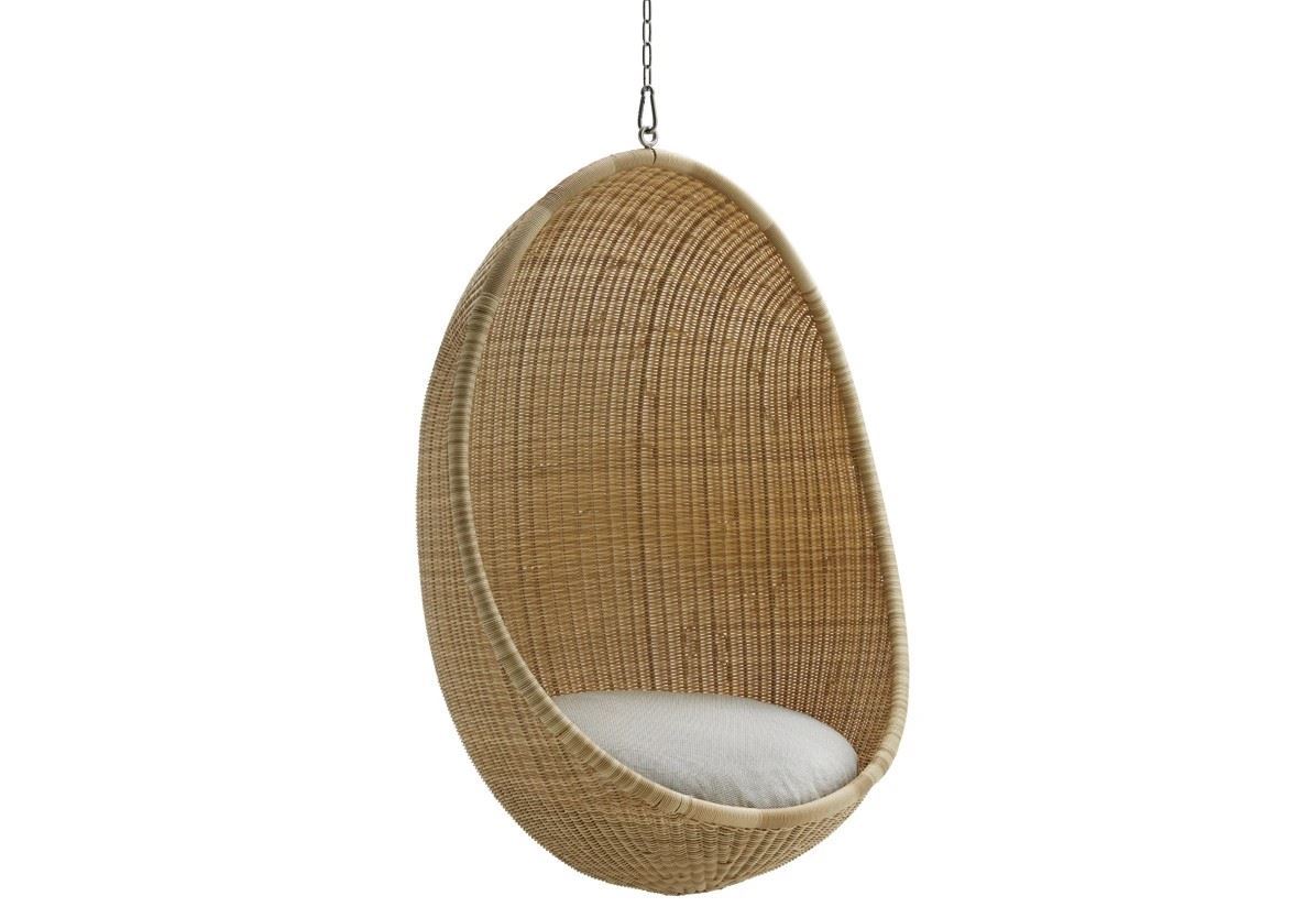 Billede af Sika-Design Hanging Egg Exterior Hængestol inkl. Hynde H: 119 cm - Natural/B450 Tempotest White