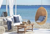 Billede af Sika-Design Hanging Egg Exterior Hængestol inkl. Hynde H: 119 cm - Natural/B450 Tempotest White