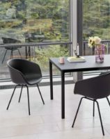 Billede af HAY T12 Table 200x95 cm - Black Powder Coated Aluminium/Black Linoleum 