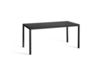 Billede af HAY T12 Table 160x80 cm - Black Powder Coated Aluminium/Black Linoleum