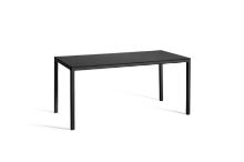 Billede af HAY T12 Table 160x80 cm - Black Powder Coated Aluminium/Black Linoleum