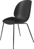 Billede af GUBI Beetle Dining Chair Conic Base 4 stk - Black Matt Base/Black Shell 