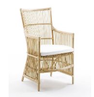 Billede af Sika-Design Davinci Spisebordsstol inkl. Hynde SH: 50 cm - Natural/A670 Michelangelo White