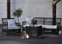 Billede af Sika-Design Caroline Loungestol inkl. Sædehynde SH: 42 cm - Black/A670 Michelangelo White