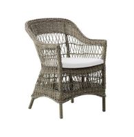 Billede af Sika-Design Charlot Exterior Havestol inkl. Hynde SH: 46 cm - Antique Grey/CY101 White 