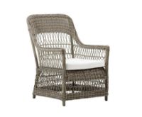 Billede af Sika-Design Dawn Exterior Loungestol inkl. Hynde SH: 44 cm - Antik/B450 Tempotest White 