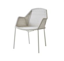 Billede af Cane-line Outdoor Breeze Stol SH: 45 cm - White Grey 