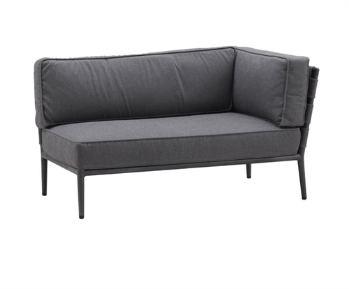 Billede af Cane-line Outdoor Conic 2 Pers. Sofa Venstre Modul L: 140 cm - Grey
