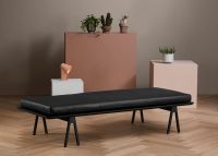 Billede af WOUD Level Daybed L: 190 cm - Sort Eg/Sort Læder