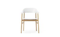 Billede af Normann Copenhagen Herit Armchair SH: 45 cm - Oak Base/White