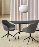 Billede af HAY AAC121 About a Chair Spisebordsstol Polstret SH: 47,5 cm - Black Powder Coated Aluminium/Flamiber Grey C8