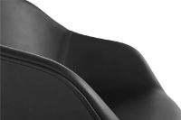 Billede af HAY AAC153 Fuldpolstret Kontorstol m/hjul SH: 56 cm - Sort Sense Læder/Sort Aluminium

