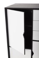 Billede af Andersen Furniture S5 Opbevaringsmøbel 83x132 cm - Sort/Hvide fronter