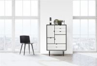 Billede af Andersen Furniture S5 Opbevaringsmøbel 83x132 cm - Sort/Hvide fronter