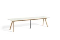 Billede af HAY CPH 30 Extendable Table 200/400x90x74 cm - Lacquered Solid Oak/Off White Linoleum