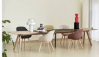 Billede af HAY CPH 30 Extendable Table 200/400x90x74 cm - Lacquered Solid Oak/Off White Linoleum