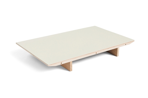 Billede af HAY CPH30 Extendable Leaf 50x80 cm - Lacquered Oak/Off White Linoleum