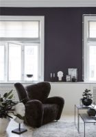 Billede af Audo Copenhagen Den Trætte Mand Lænestol SH: 38 cm - Lammeskind Espresso/Smoked Oak