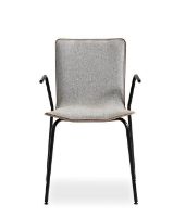 Billede af Skovby SM802 Spisestuestol H: 82 cm - Hvidolieret Eg / Grå