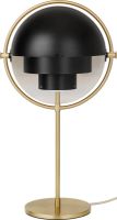 Billede af GUBI Multi-Lite bordlampe Ø:24 cm Brass base - Black Semi Matt skærm